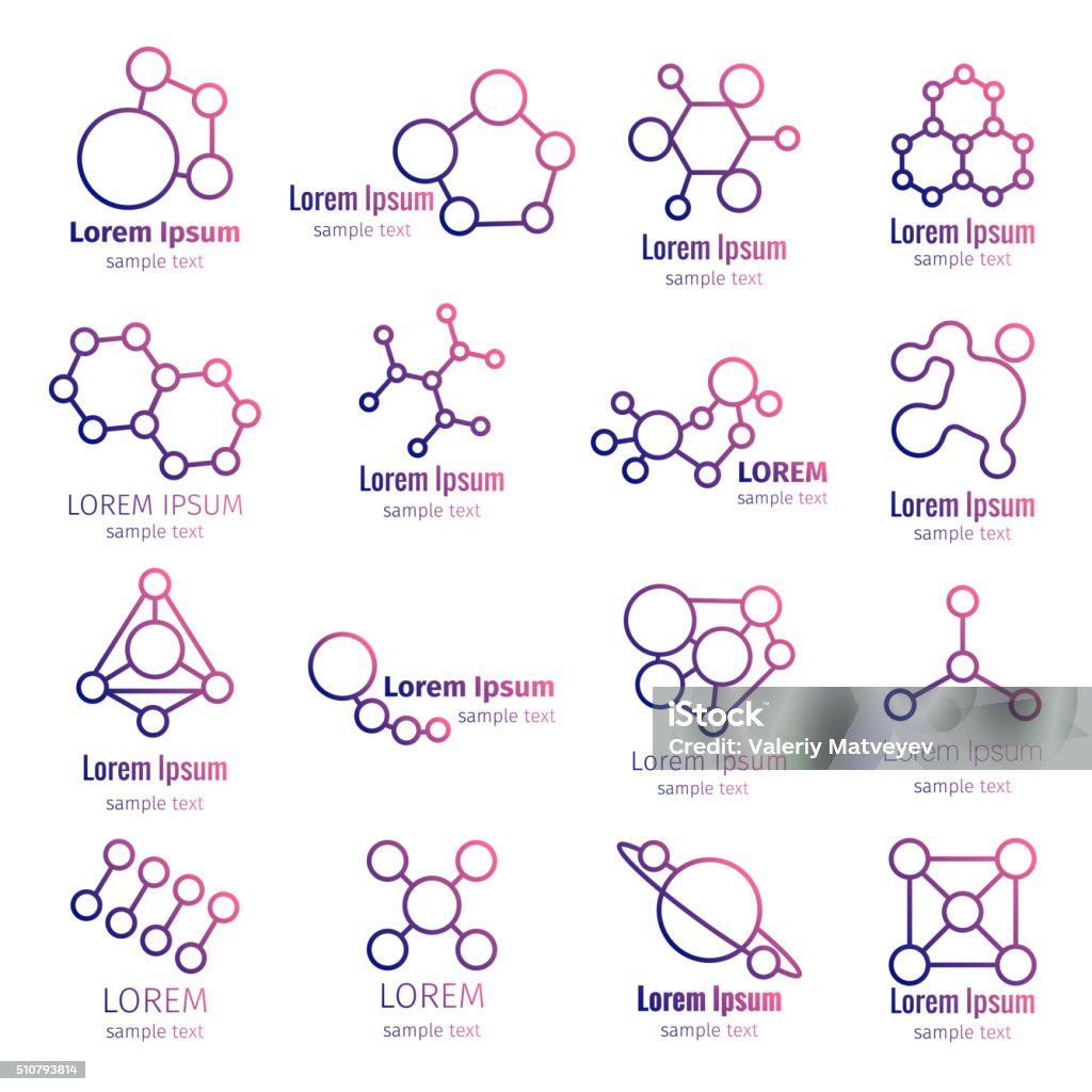Logo scientific research, science logo icon set Logo scientific research, science logo icon set. Science and research logo, chemistry scientific, biology and chemical logo. Vector illustration Mobile Phone stock vector