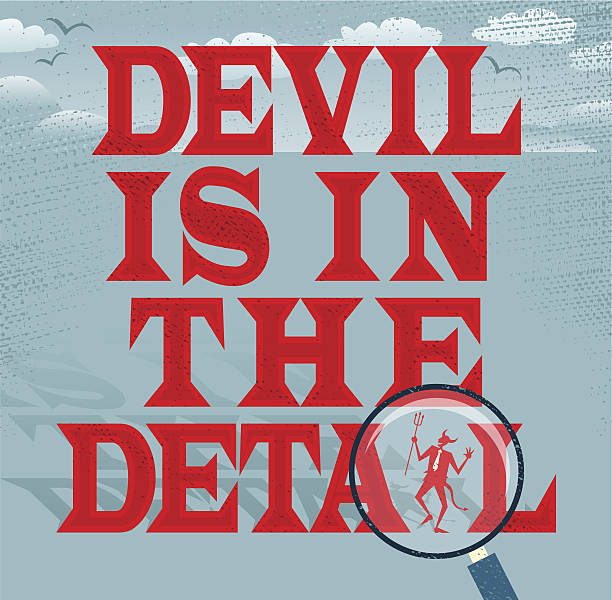 Devil is in the Detail Abstract Business Series. vector art illustration