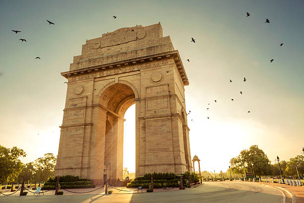 India Gate India Gate, New Delhi, India indian subcontinent ethnicity stock pictures, royalty-free photos & images