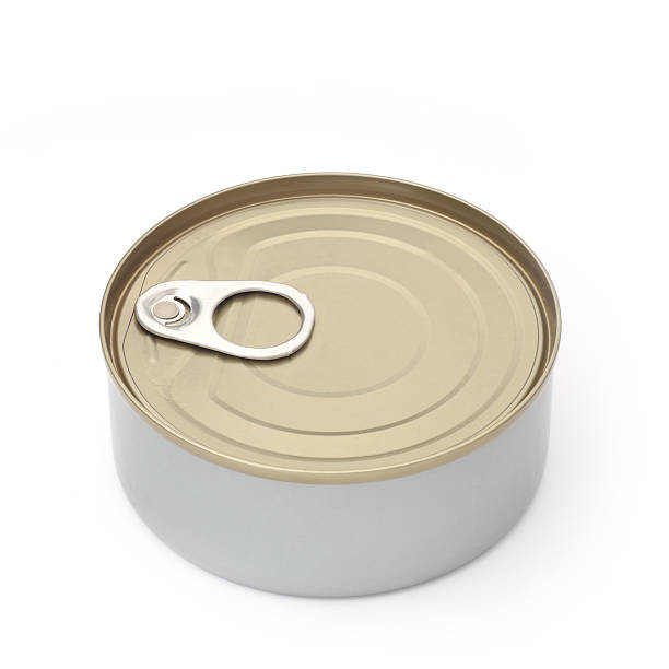 istock Closed fish canning pot on white background 510795919