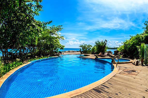 istock Swimming pool on the beach 510796353