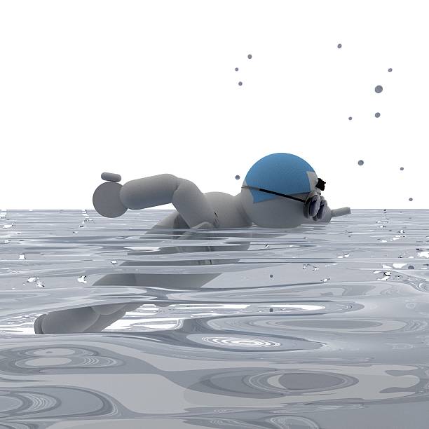 istock Swimmer freestyle, 3d 510796436