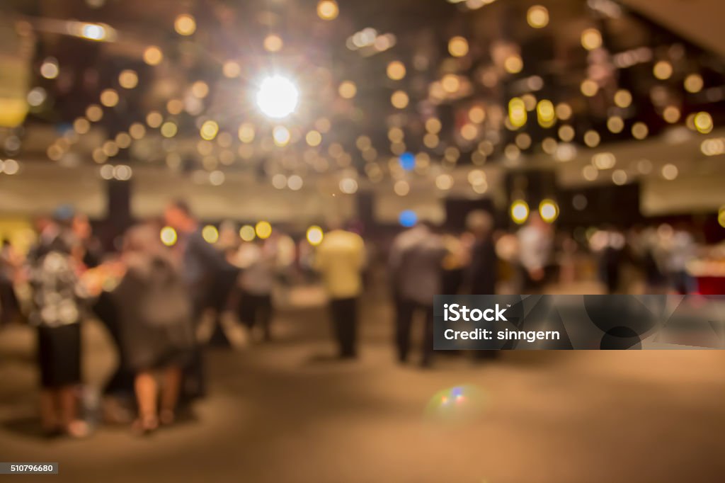 blur people at  dinner party in dining room Event Stock Photo