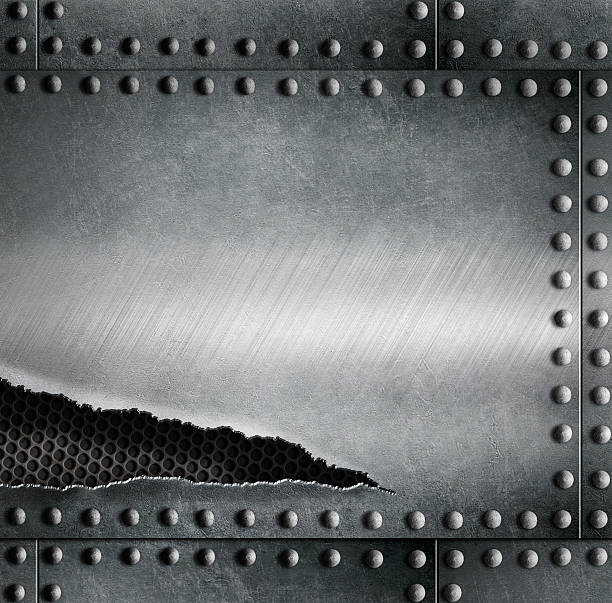 istock rip metal armour background template 510796828