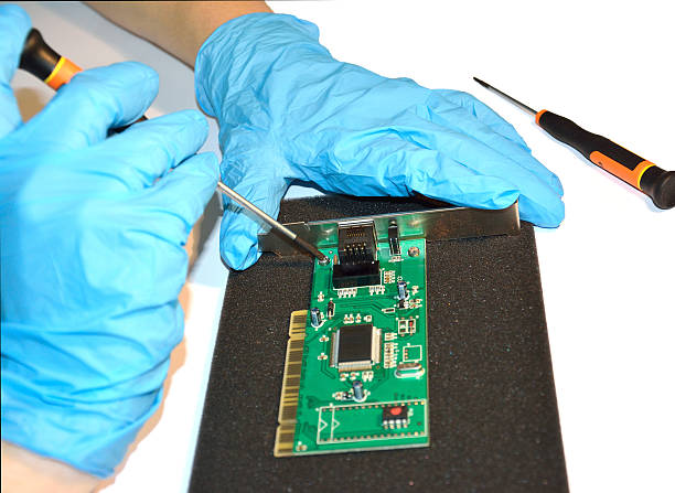 istock Electronic Technician Repair Circuit Board 510796888