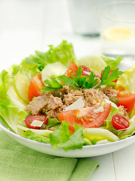 Salad with tuna stock photo