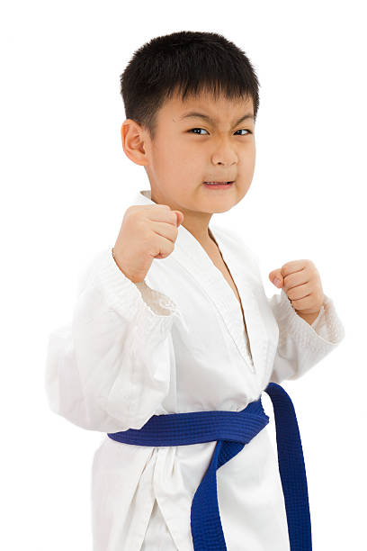 istock Asian Little Karate Boy in White Kimono 510798080