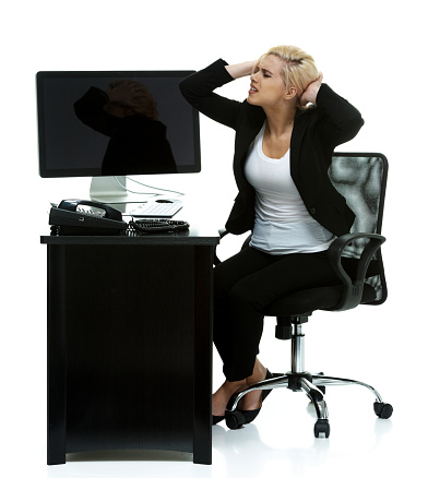 Upset businesswoman feeling stressedhttp://www.twodozendesign.info/i/1.png