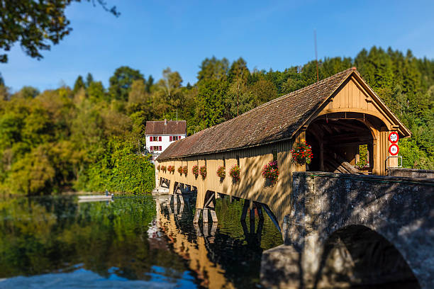 istock Rheinau, Covered Bridge - Switzerland 510800262