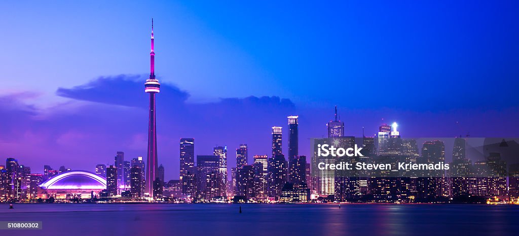 Stadtpanorama von Toronto - Lizenzfrei Nacht Stock-Foto
