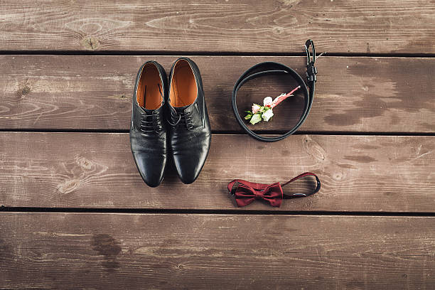istock Men's black leather dress shoes 510801024