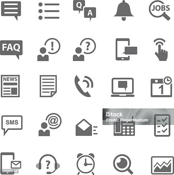 Information And Notification Icon Set Stock Illustration - Download Image Now - Icon Symbol, Question Mark, Asking