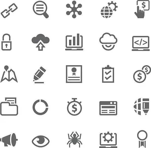 Vector illustration of Seo icons