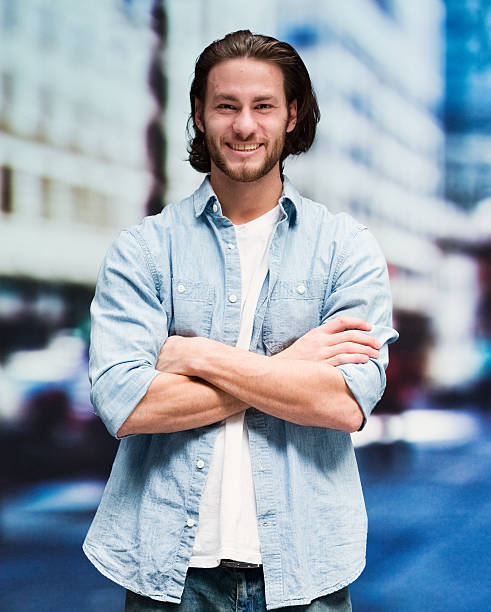 istock Smiling casual man standing outdoor 510804580
