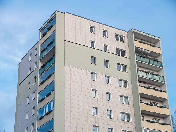 istock Top of Apartment Building with Corner Balconies 510805872
