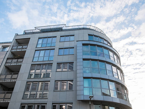 istock Rounded Exterior of Modern Apartment Building 510806220