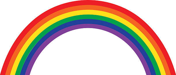 rainbow illustration, classic design - gökkuşağı illüstrasyonlar stock illustrations