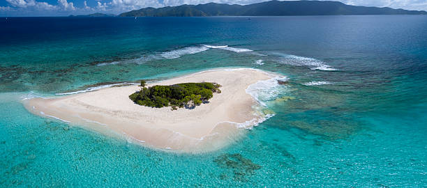 istock Aerial panoramic view of Sandy Spit, British Virgin Islands 510847776