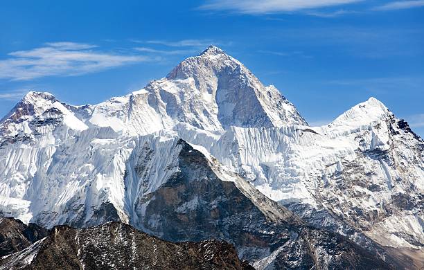 보기 끼우개 마칼루 (8463 m) kongma 라 산길 - snow mountain tibet sky 뉴스 사진 이미지