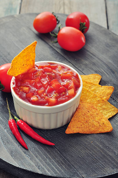 istock Bowl of salsa with tortilla chips 510850714