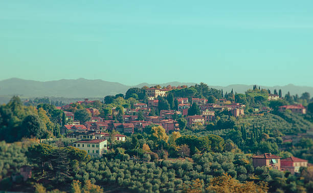 Tuscan Countryside Postcard stock photo