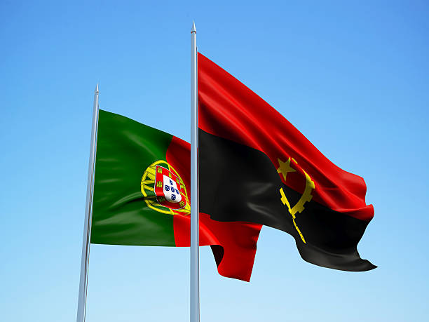 istock Portuguese and Angola flags. 3d illustration 510852432