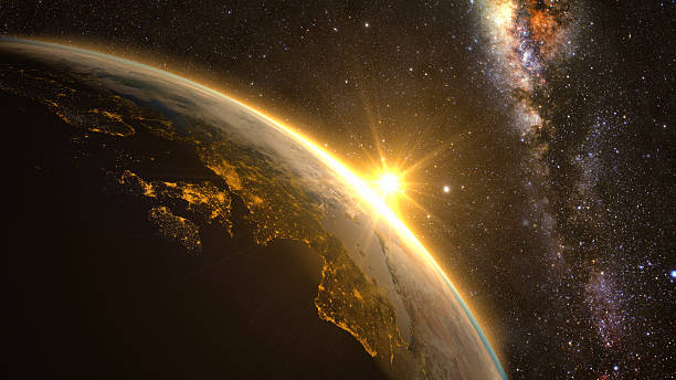 istock Planet Earth with a spectacular sunrise 510852562