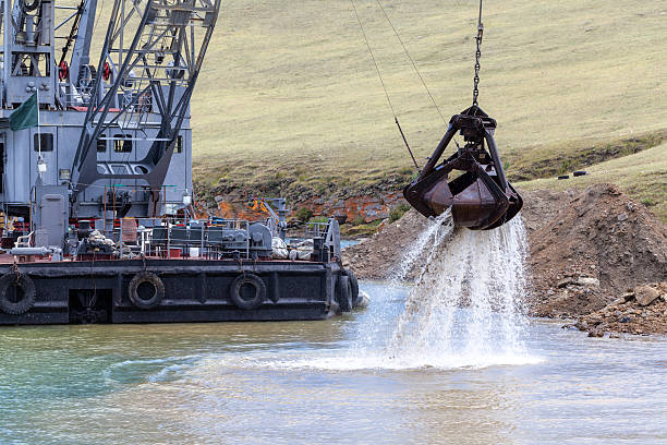 istock Industrial ship that digs sand 510852709