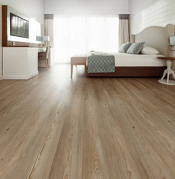 Hardwood floor Hardwood floor in a bedroom wood laminate flooring photos stock pictures, royalty-free photos & images