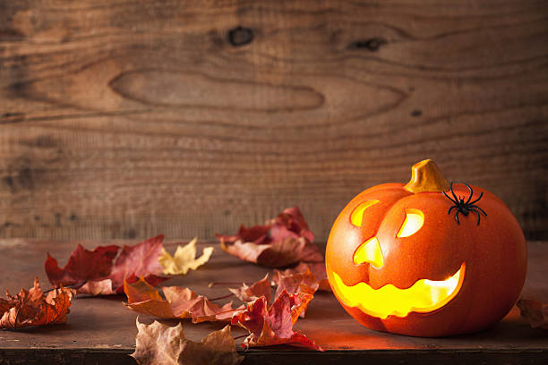 istock Halloween Jack O Lantern pumpkin spiders 510854387