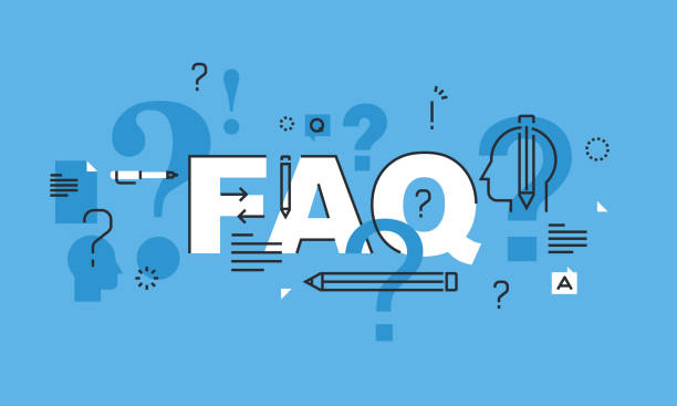 Thin line design concept for FAQ website banner Thin line design concept for FAQ website banner. Vector illustration concept for frequently asked questions or questions and answers, client or customer support, product and service information. frequently asked questions stock illustrations