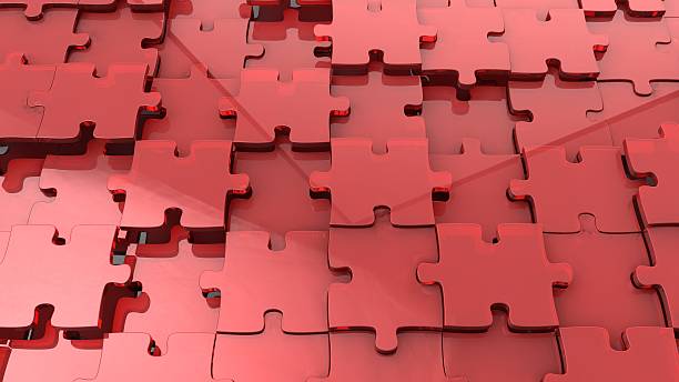 układanka czerwone szkła tle - jigsaw puzzle puzzle business mirrored pattern zdjęcia i obrazy z banku zdjęć