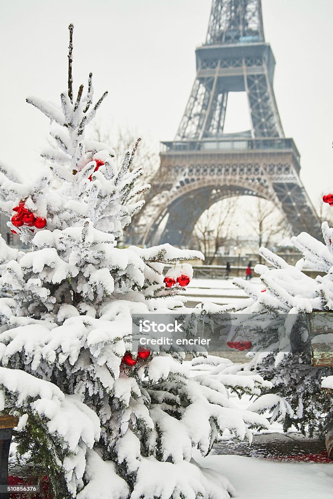 Rare Snowy Day In Paris Stock Photo - Download Image Now - Christmas, Paris  - France, France - iStock