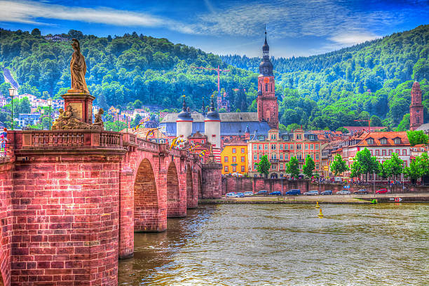 Heidelberg in Germany on the Neckar Heidelberg in Germany on the Neckar heidelberg germany stock pictures, royalty-free photos & images