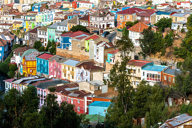 Residential District of Valparaiso stock photo