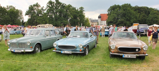 Bad Aibling, Germany - June 19, 2014: Volvo Oldtimer on Bavaria Historic meeting in Bad Aibling / Bavaria. Here is organized every year a vintage car rally. The visitors marvel at the beautiful cars.