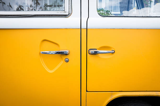 Steinbach, Germany - August 18, 2012: beautiful restored VW Bully  in Steinbach, Germany. Production of Type T1 (VW BULLY) started in 1950 in Wolfsburg and lasts until 1967.