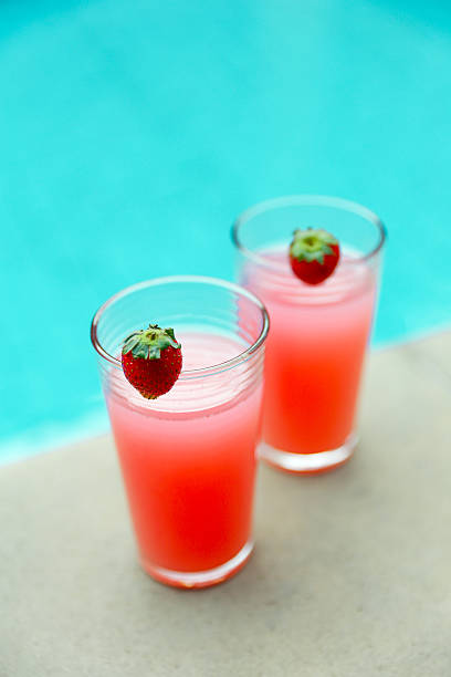 Close up Strawberry juice