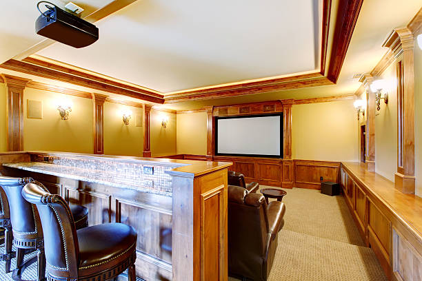 istock Brilliant home theater with bar. 510859280