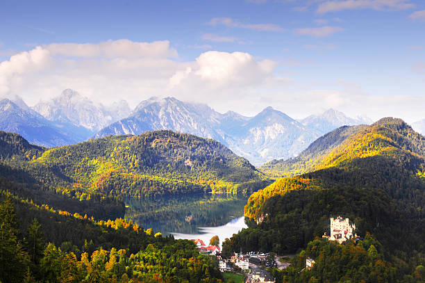 바이에른 알프스, 독일 - hohenschwangau castle 뉴스 사진 이미지