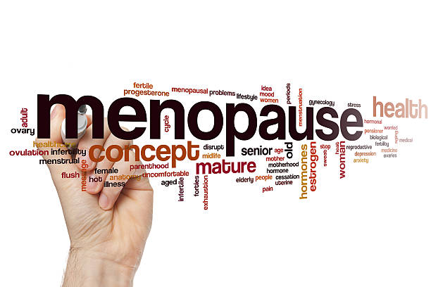 Menopause word cloud stock photo