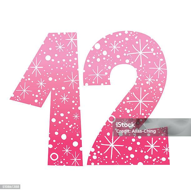 Number Twelve Stock Illustration - Download Image Now - Anniversary, Celebration, Congratulating