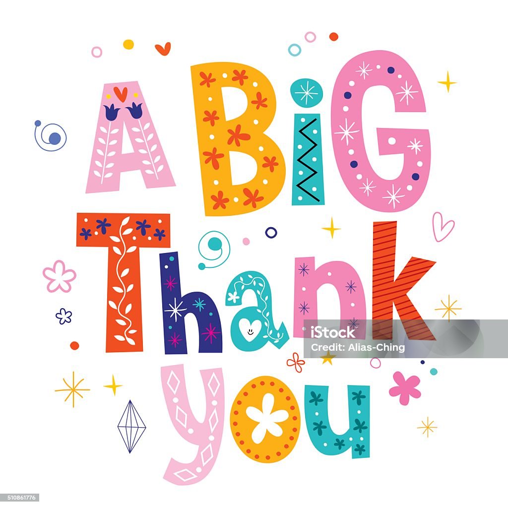 Big Thank You Greeting Card Stock Illustration - Download Image ...