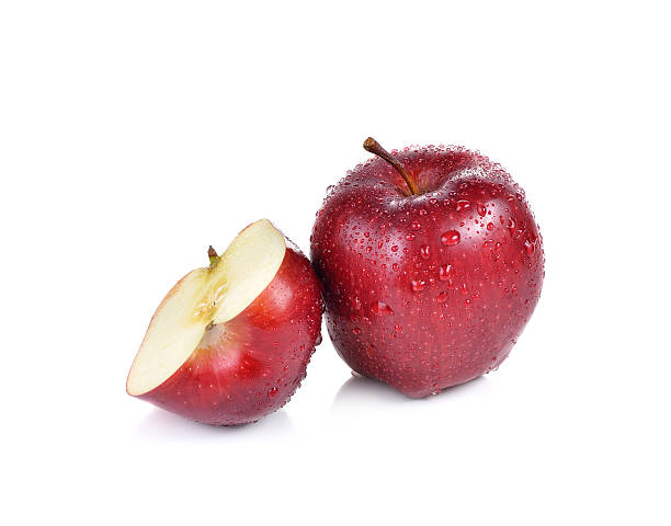 istock Fresh red apple on a white background 510862172