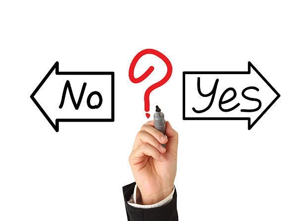 istock drawing with yes or no choice 510867077