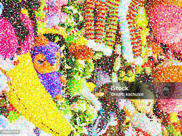 Carnival Abstract Stock Photo - Download Image Now - Pointillism, Abstract, Backgrounds