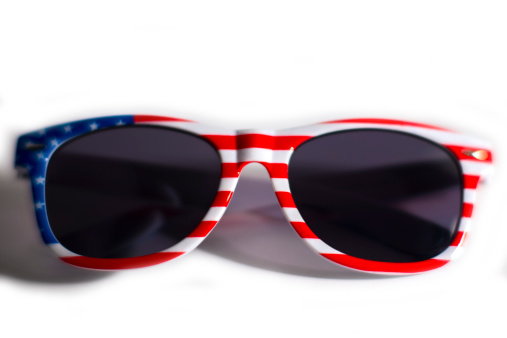 Sunglasses whith american flag