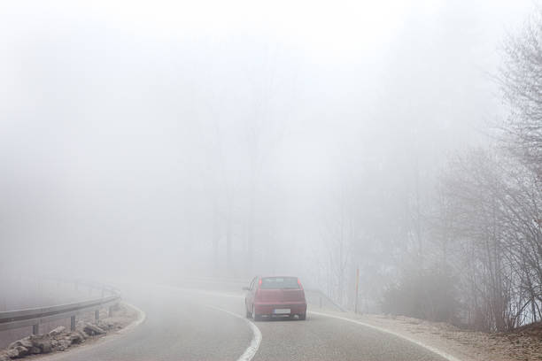 istock Road in thick fog 510870885