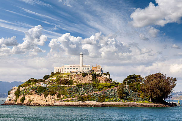 ilha de alcatraz em san francisco, eua. - san francisco county vacations tourism travel imagens e fotografias de stock