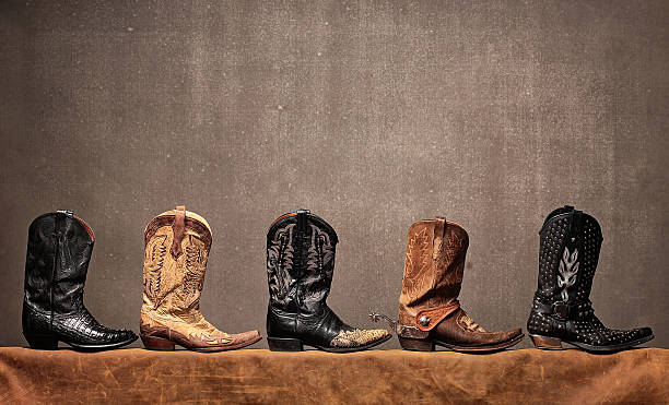 istock 5 cowboy boots in a row 510871821